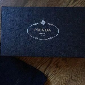 Prada shoe box and dust bag